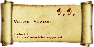 Velzer Vivien névjegykártya